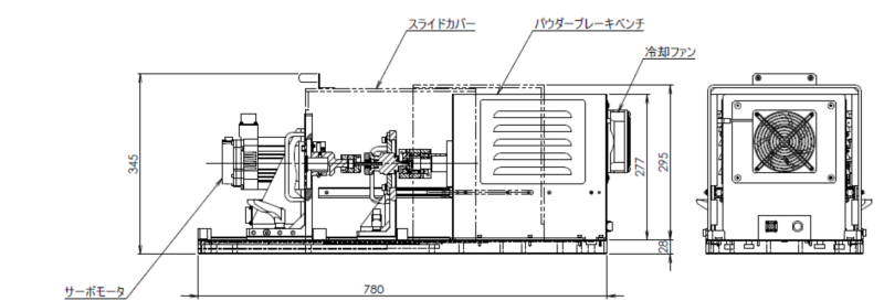 セルテクノス株式会社 耐久試験機 主な外形図